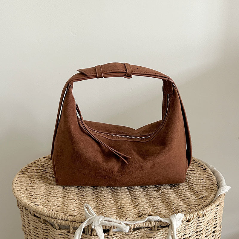 Women's Retro Oil Wax Skin Underarm Design Armpit Bags