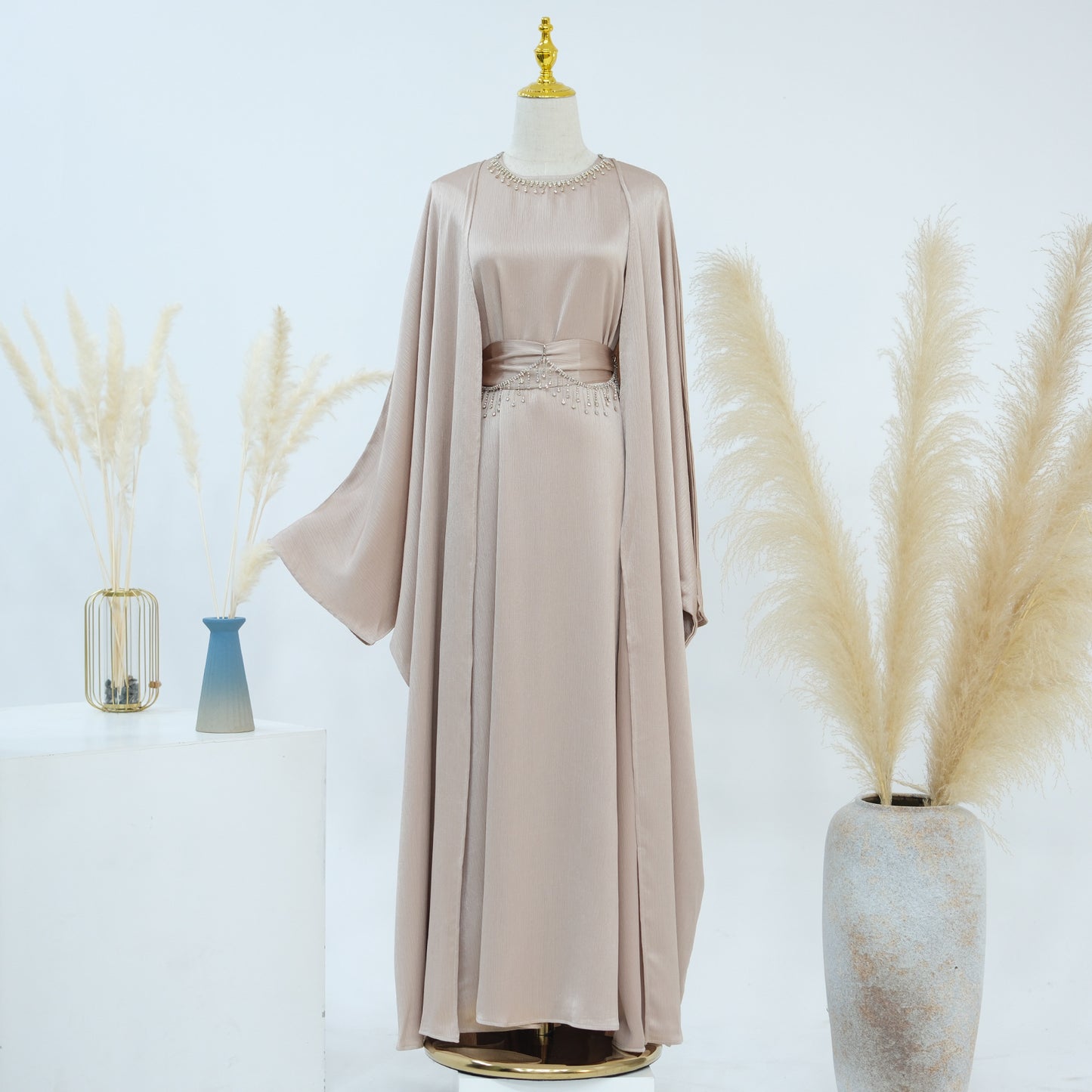 Turkish Elegant Two-piece Set Crystal Chain Suits