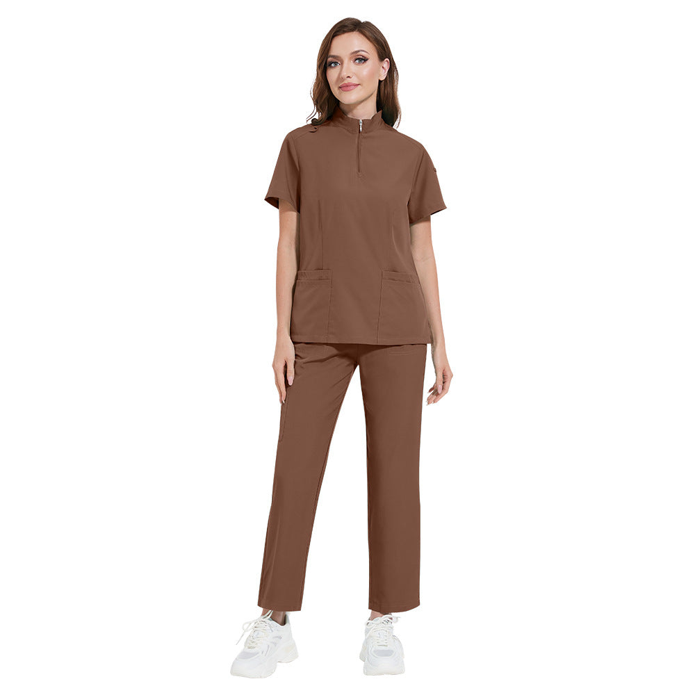 Women's Stand Collar Nurse Work Clothes Hand Uniform