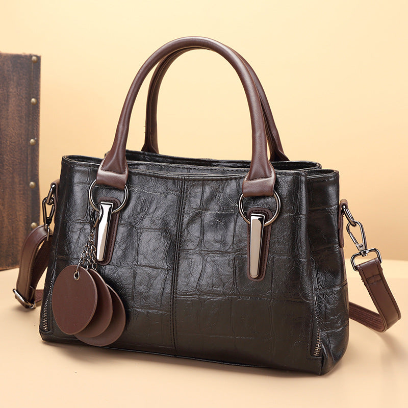 Women's Summer Retro Contrast Color Personality Large Handbags