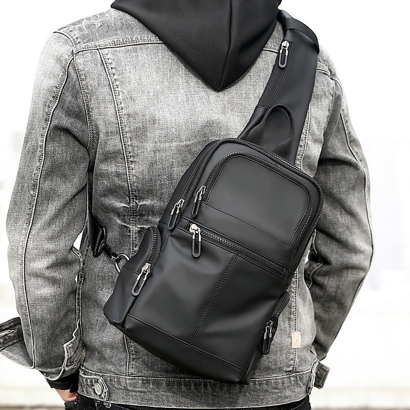 Men's Waterproof Oxford Cloth Large Capacity Solid Men's Chest Bags