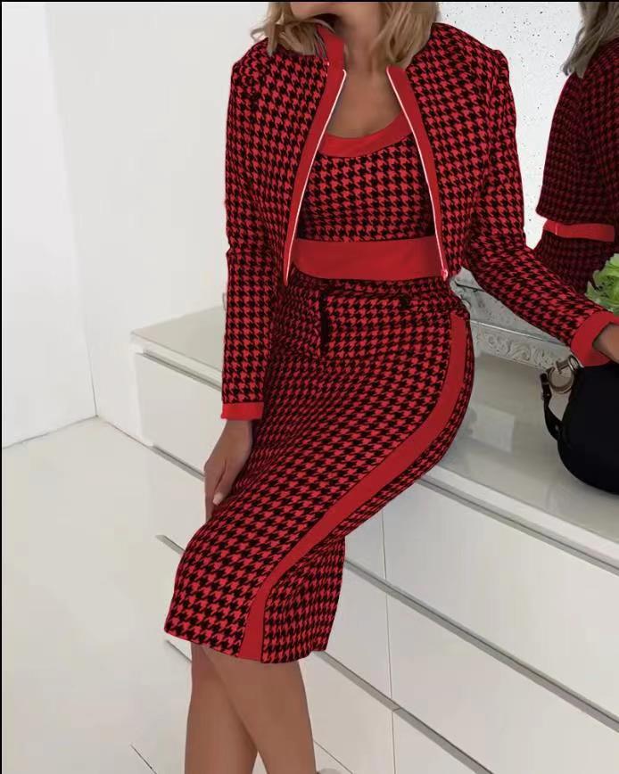 Women's Style Fresh Sweet Slim Fit Printed Suits