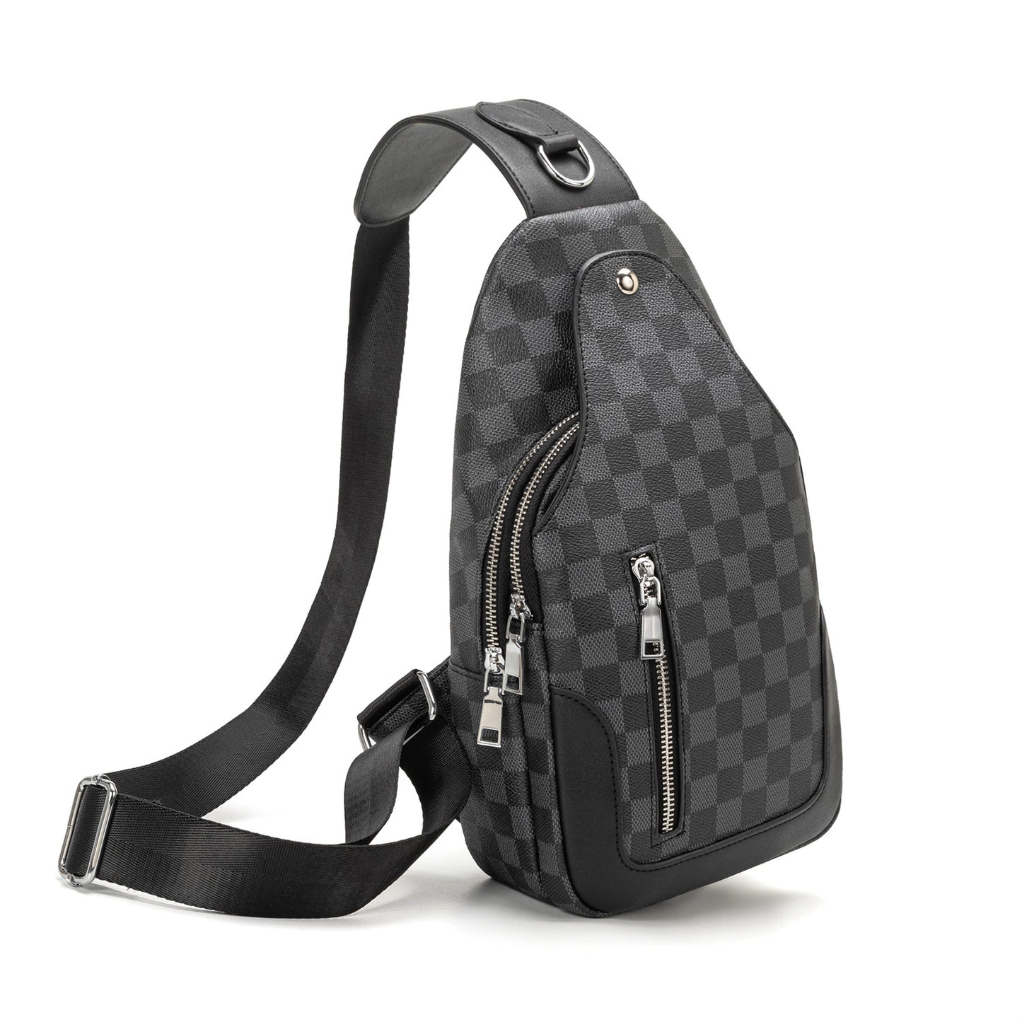 Men's Retro Fashion Light Luxury High-grade Checkerboard Men's Chest Bags