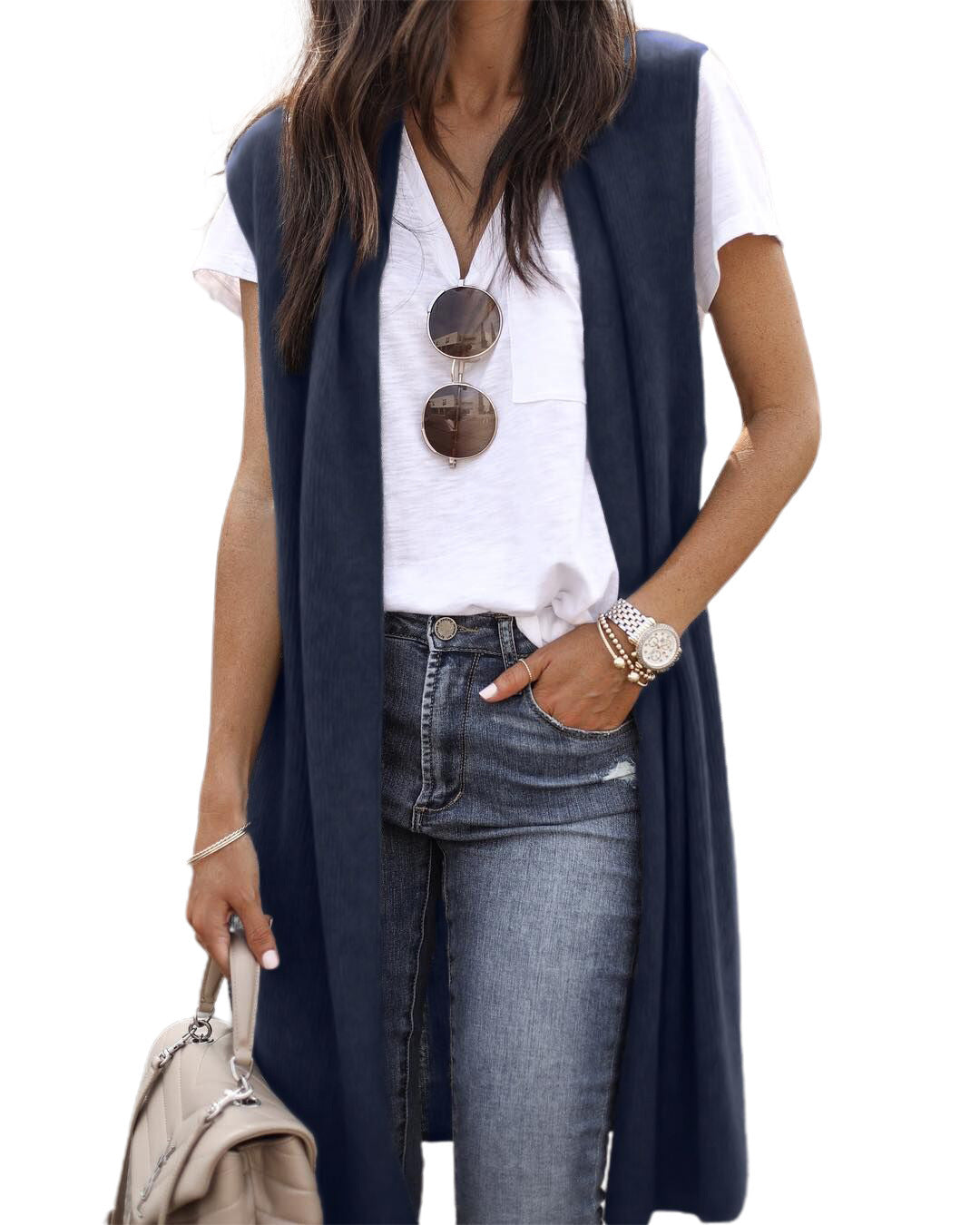 Women's Fashion Trendy Mid-length Sleeveless For Vests