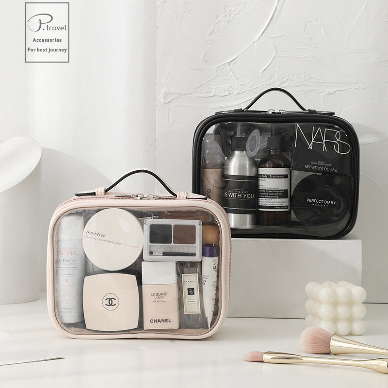 Women's Large Capacity Wash Waterproof Portable Partition Cosmetic Bags