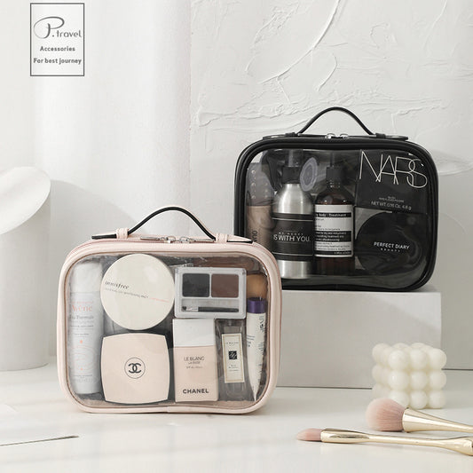 Women's Large Capacity Wash Waterproof Portable Partition Cosmetic Bags