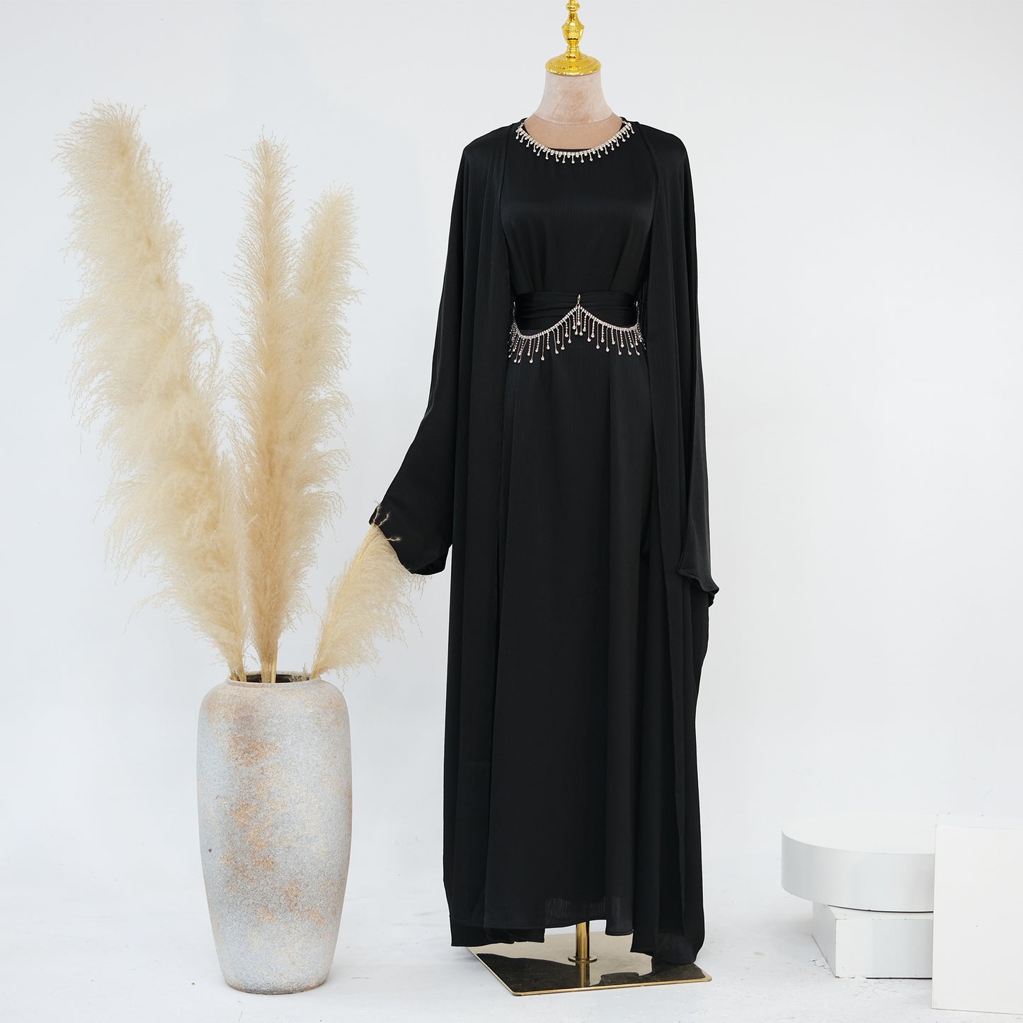 Turkish Elegant Two-piece Set Crystal Chain Suits