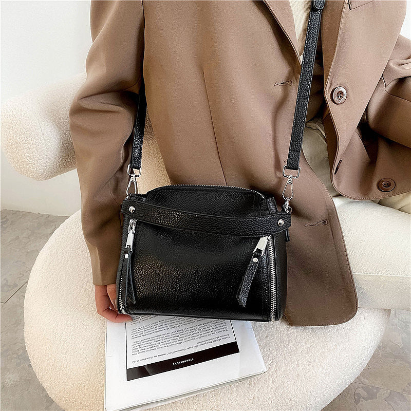 Women's Leather Simple Trendy Top Layer Cattlehide Shoulder Bags