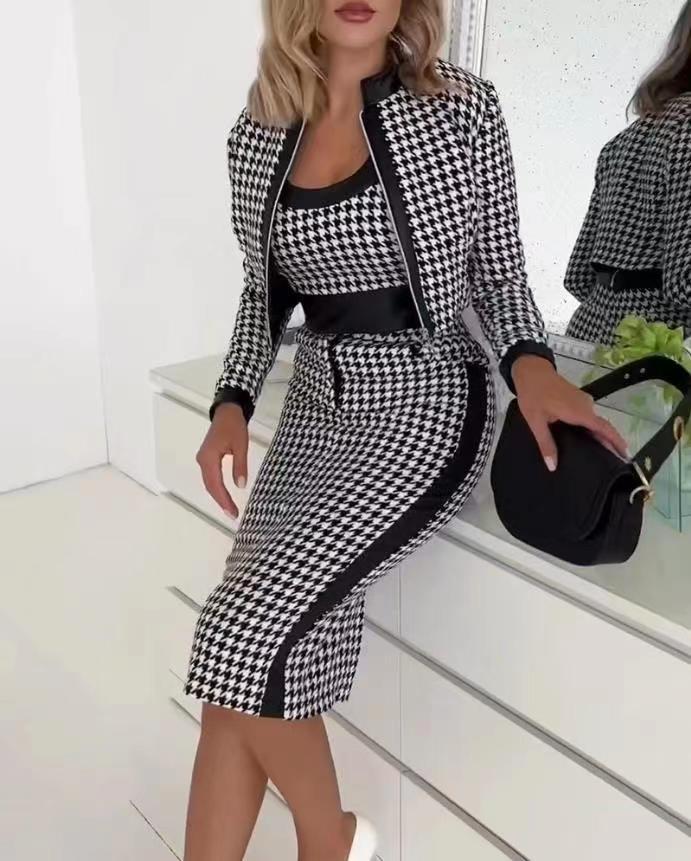 Women's Style Fresh Sweet Slim Fit Printed Suits