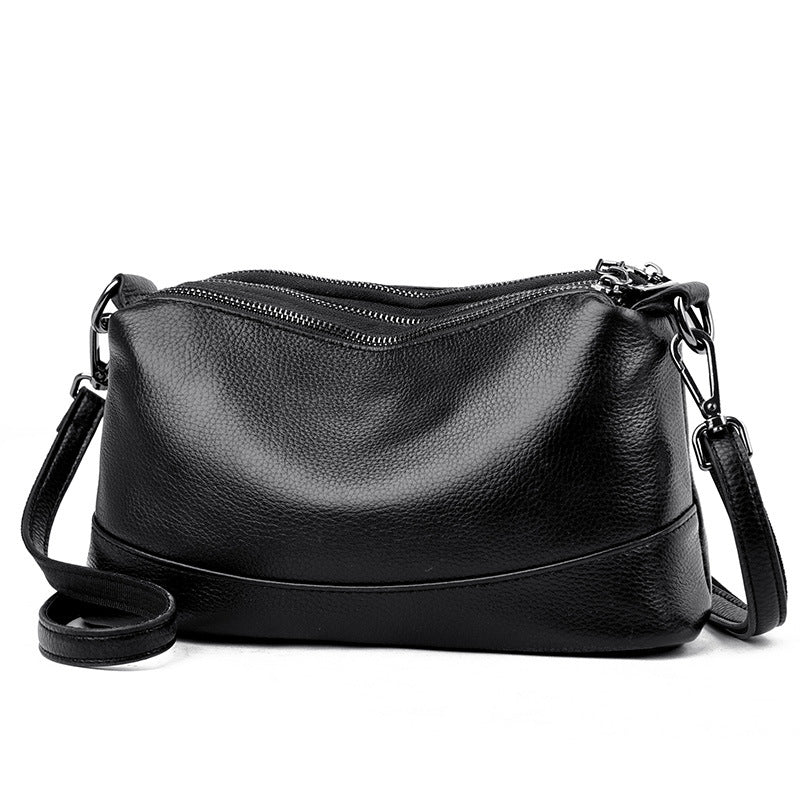 Women's Genuine Leather Fashion Multi Compartment Solid Shoulder Bags