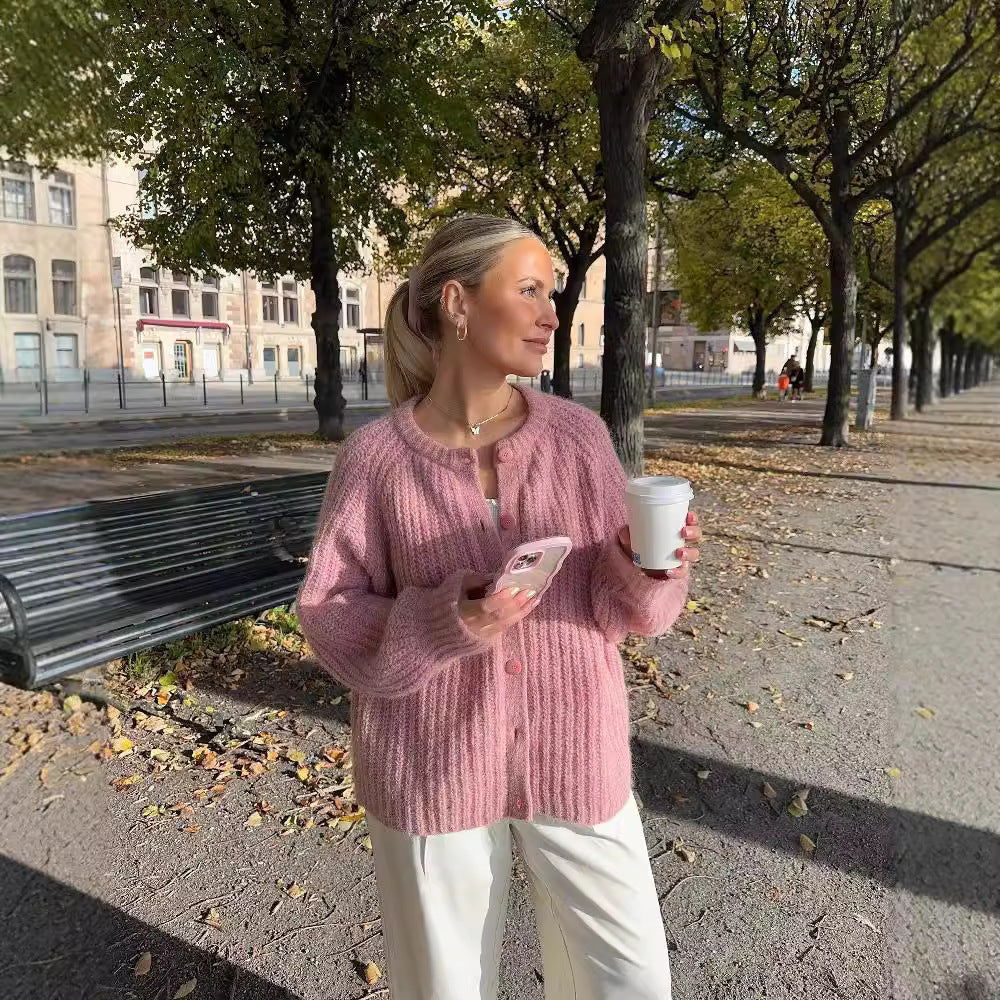 Women's Loose Lazy Style Solid Color Sweaters