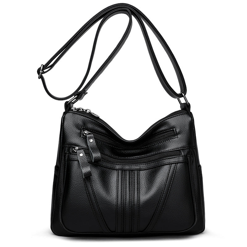 Women's Soft Leather Large Capacity Mom Fashionable Bags