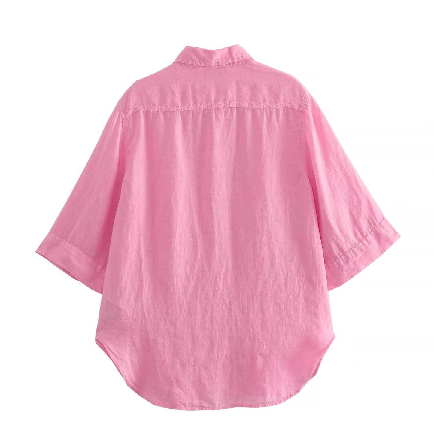 Women's For With Pocket Linen Shirt Casual Suits