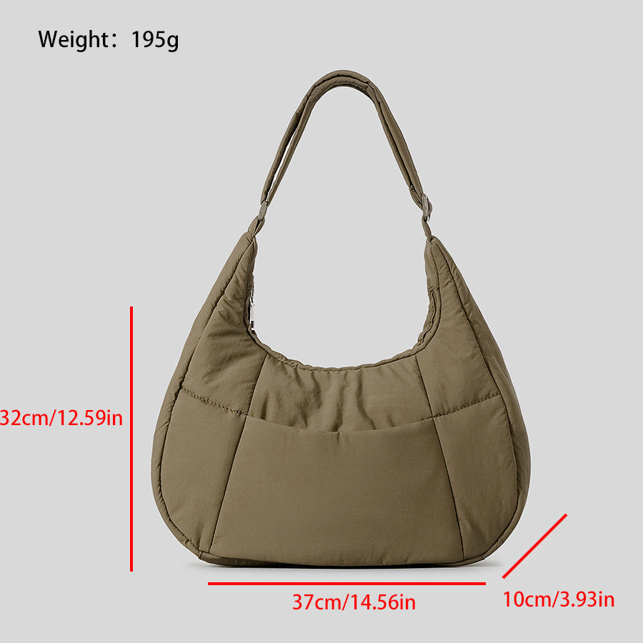 Women's Nylon Large Capacity Trendy Down Fashion Shoulder Bags