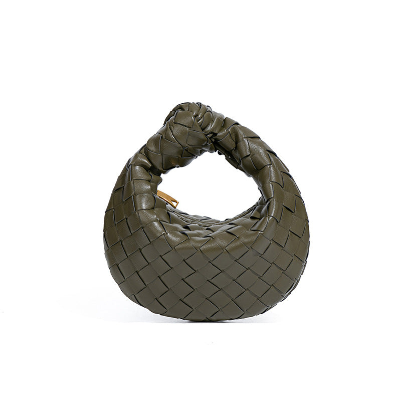 Women's Woven High-grade Mini Knotted Croissant Handmade Handbags