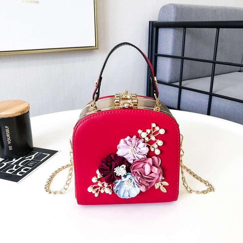 Women's Trendy Fashion Flower Chain Mini Crossbody Bags