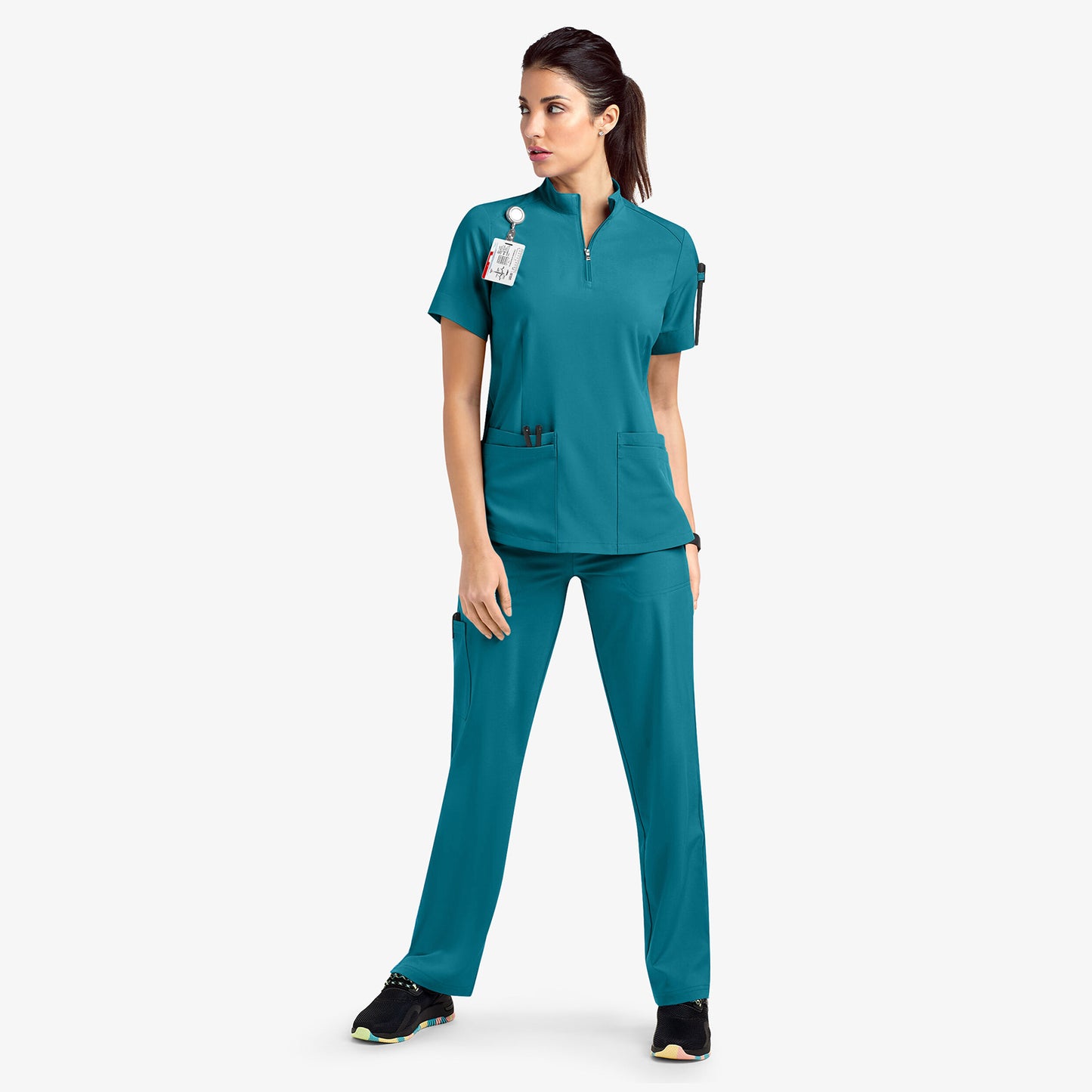 Zipper Sleeve Surgical Gown Beauty Salon Nursing Shorts
