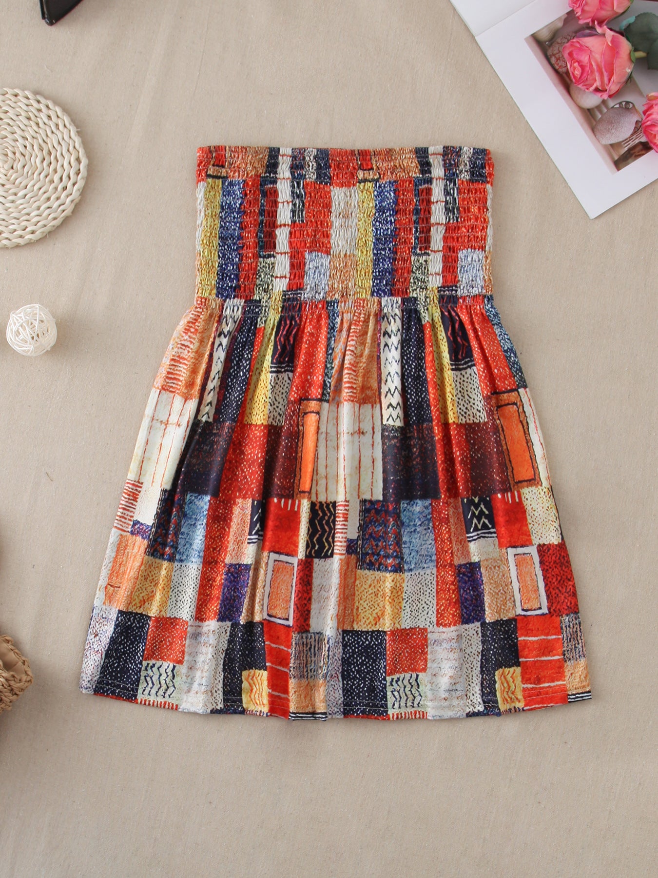 Summer Beach Floral Tube Bohemian Strapless Tops