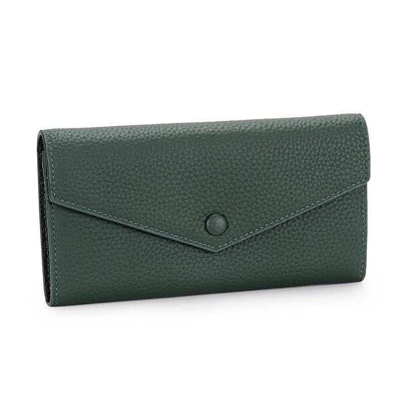 Women's Pure Leather Long Genuine Large Capacity Ladies Wallets