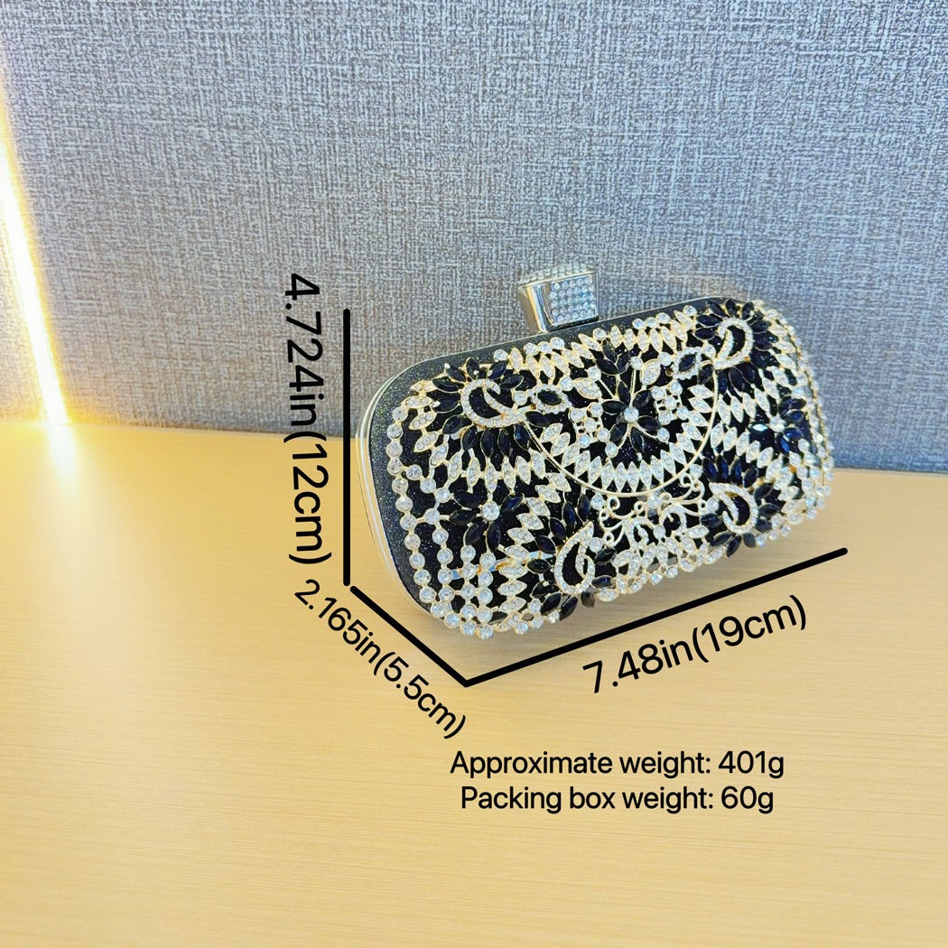 Women's Unique Niche Hand Rhinestone Dinner Evening Bags