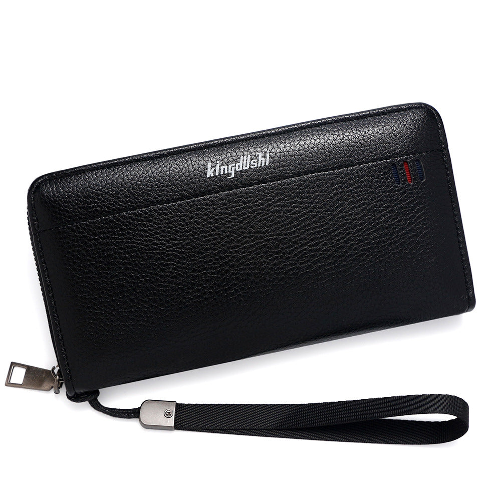 Men's Wholesale Litchi Pattern Large Capacity Multiple Slots Long Men's Wallet