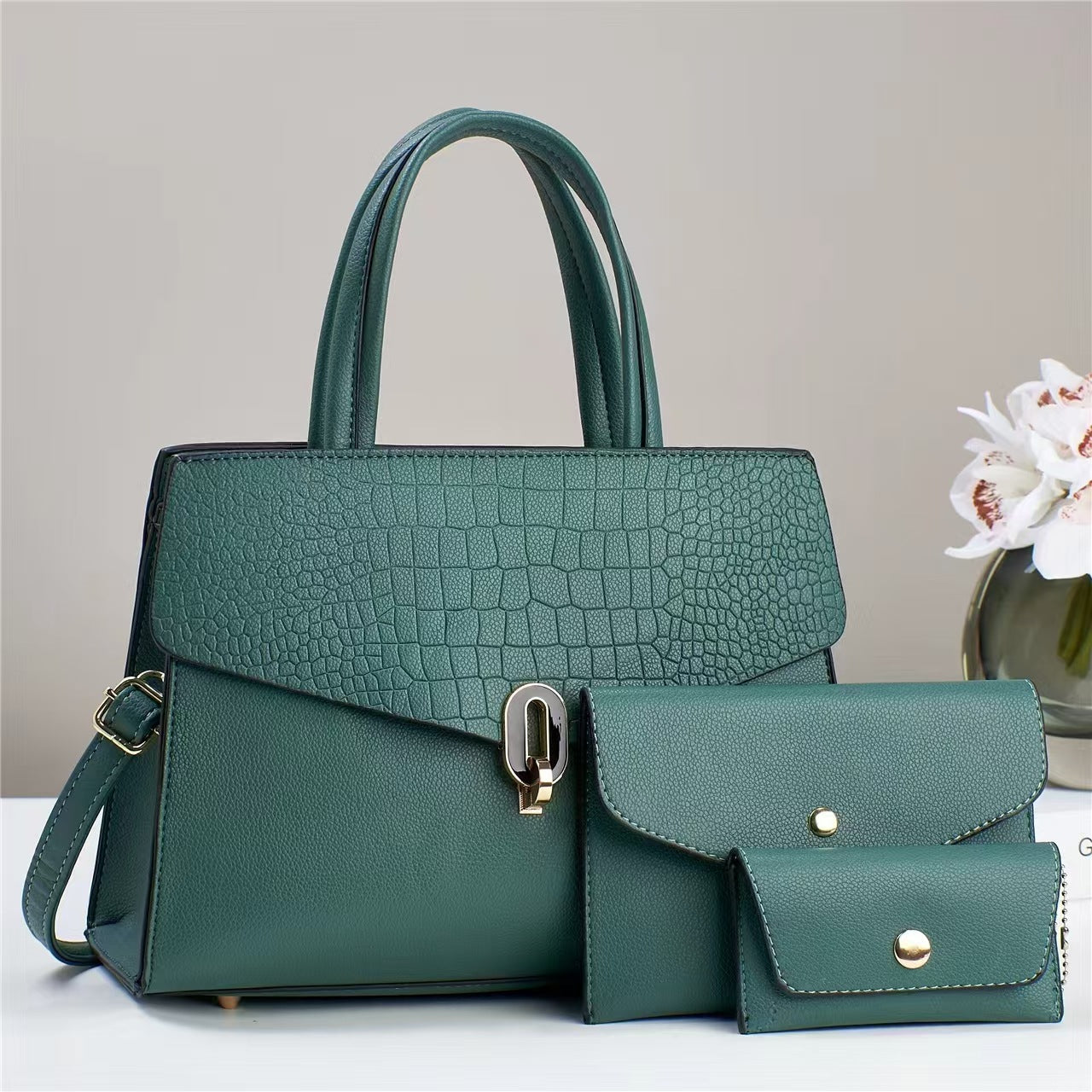 Women's Pretty Durable Elegant Texture Three-piece Handbags