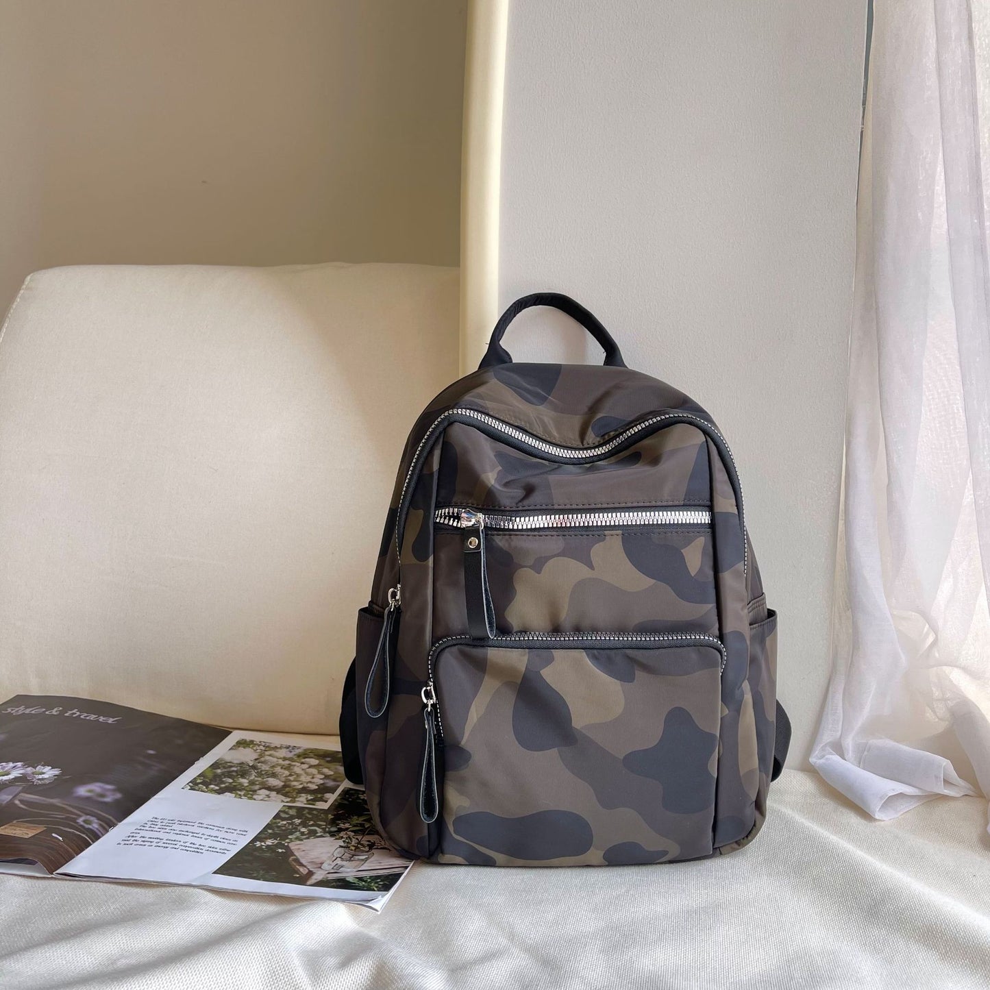 Women's Korean Fashion Trendy Spring Style Camouflage Backpacks