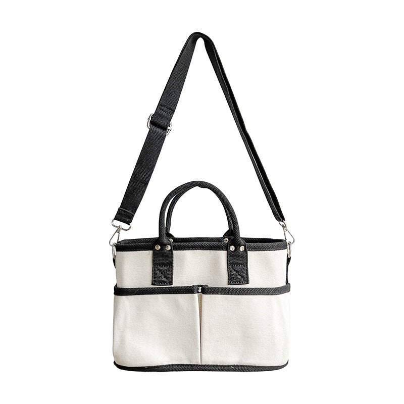 Women's Portable Canvas Artistic Niche Large Capacity Tote Bags