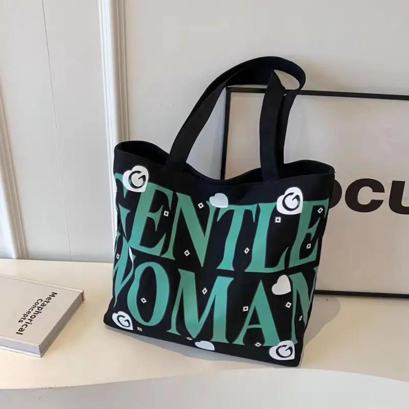 Letter Fashion Large Capacity Female Canvas Women's Shoulder Bag