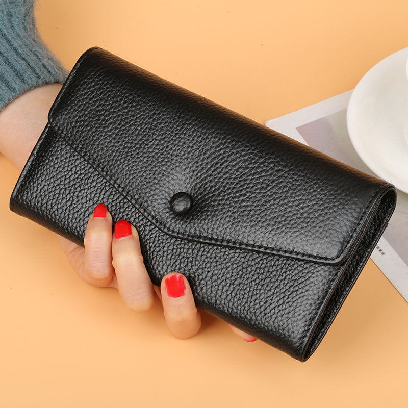 Women's Mid-length 2 Fold Envelope Multi Slots Ladies Wallets