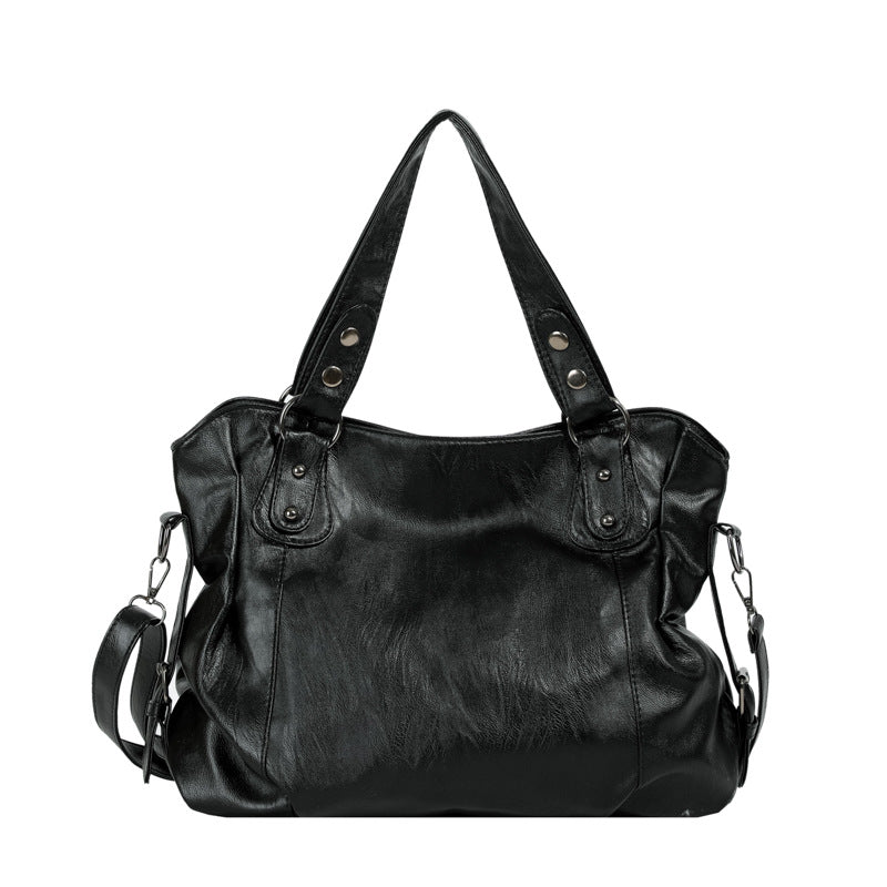 Women's Texture Portable Commuter Underarm Large Capacity Bags