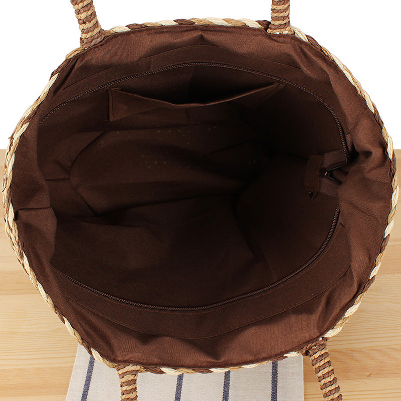 Women's Woven Large Capacity Fashion Trend Vacation Shoulder Bags