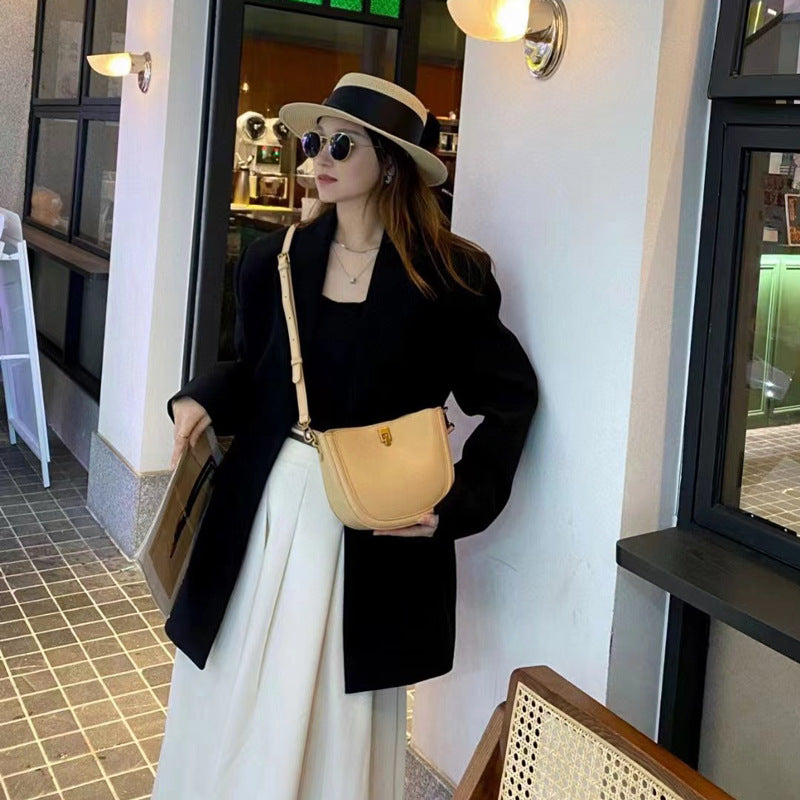 Women's Saddle High-grade Genuine Leather Light Luxury Crossbody Bags