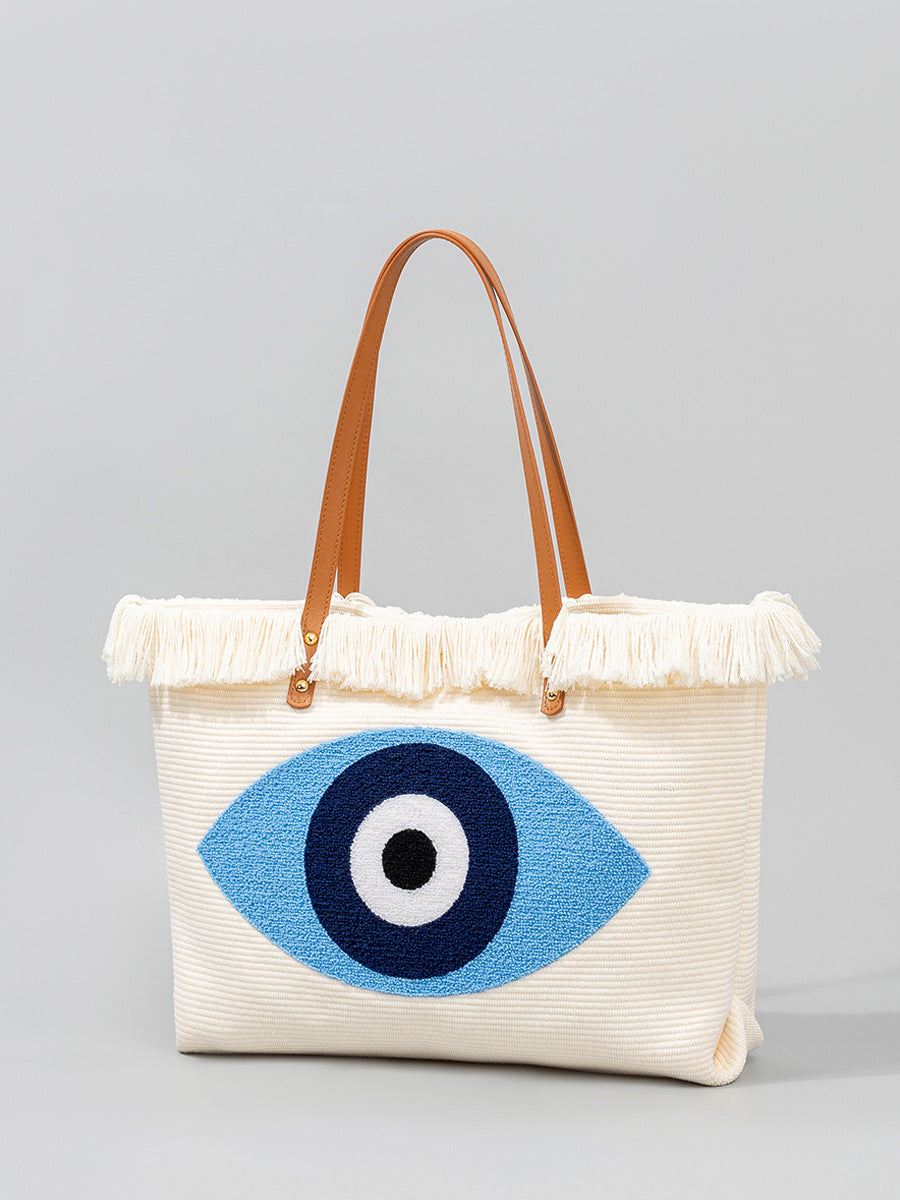 Women's Towel Embroidery Bohemian Canvas Portable Shoulder Bags