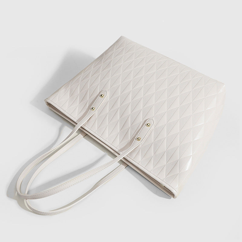 Women's Large Capacity Commuter High-grade Fashion Rhombus Tote Bags