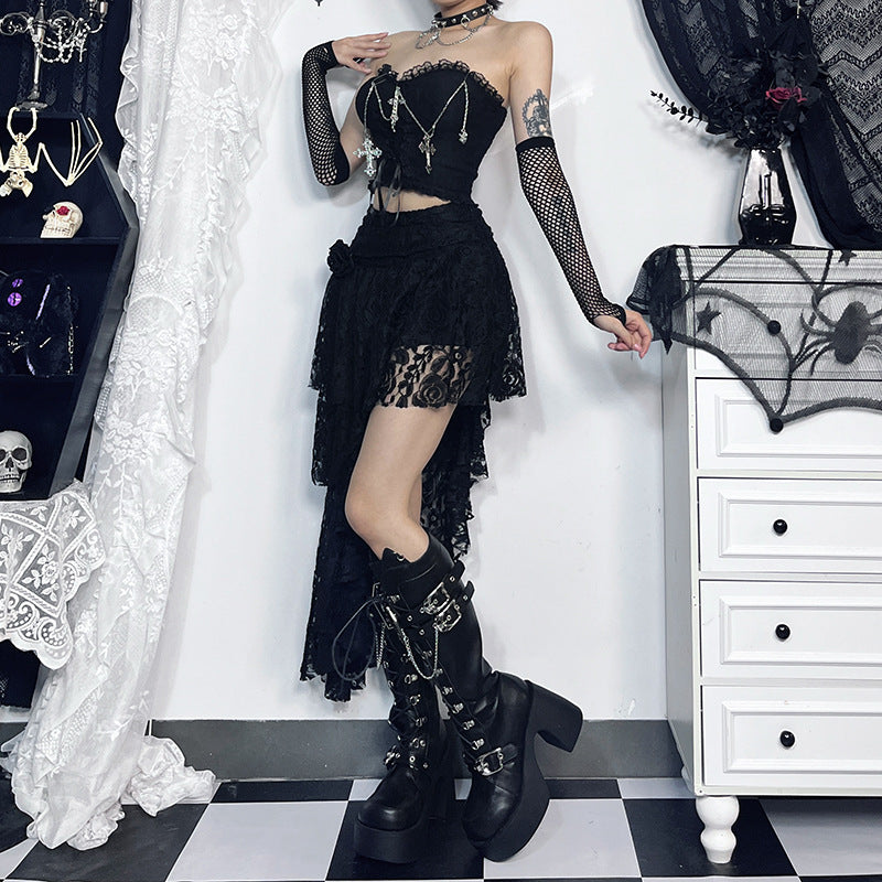 Women's Summer Sexy Hot Dark Style Gothic Cross Vests