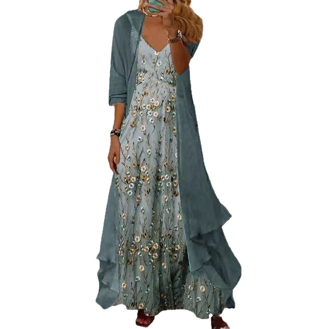 Clothes Elegant Graceful Dress Printing Crafts Retro Dresses
