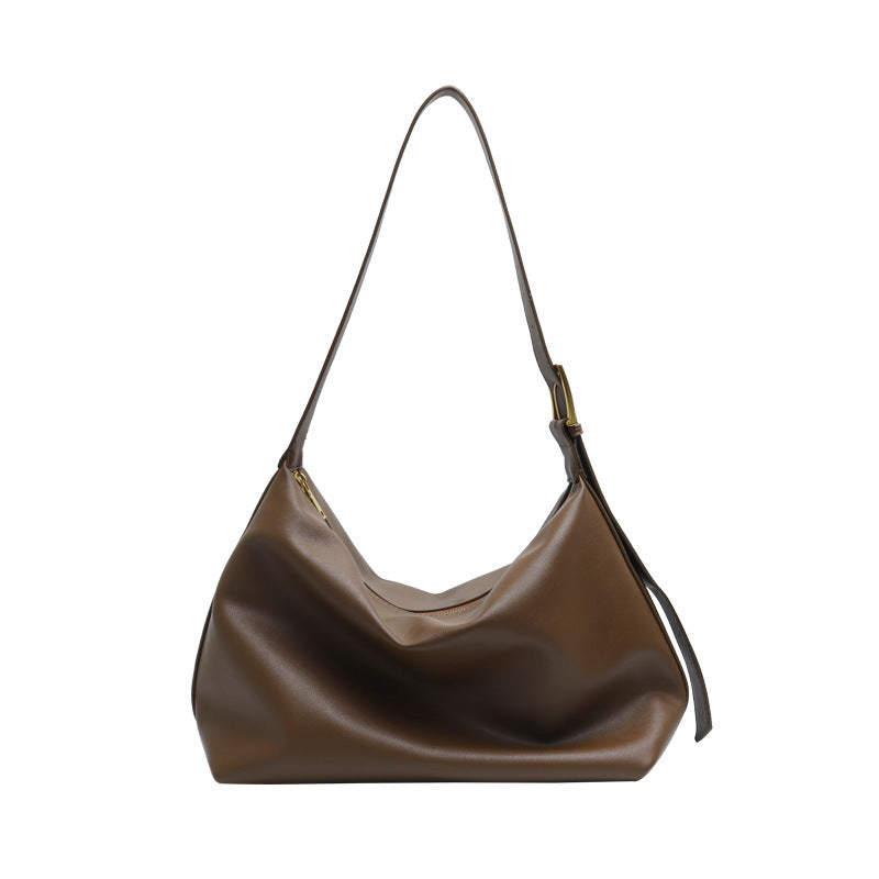 Women's Soft Leather Niche Cowhide Large Capacity Shoulder Bags
