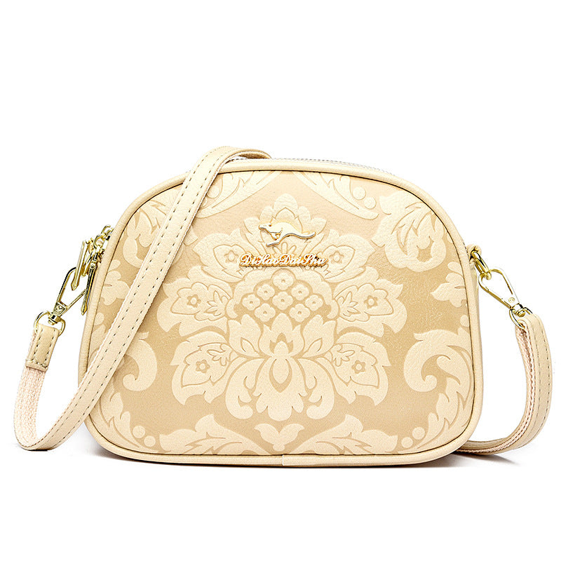 Women's Round High-grade Large Capacity Printed Fashionable Crossbody Bags