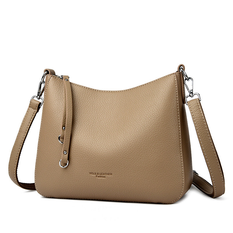 Women's Short Strap Tassel Solid Color Commute Shoulder Bags
