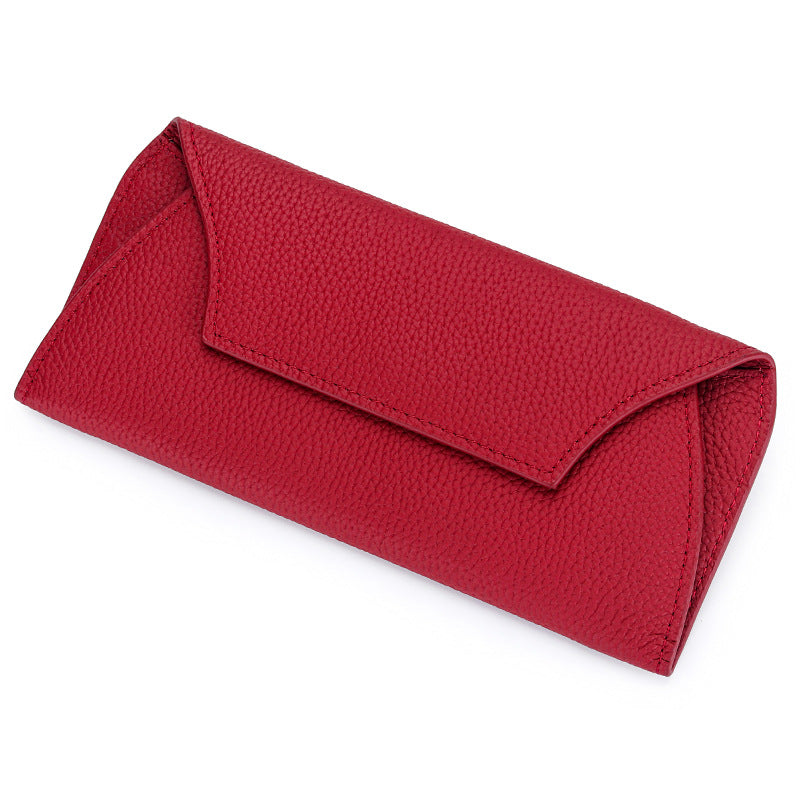 Women's Long Genuine Leather Niche Design Simple Ladies Wallets