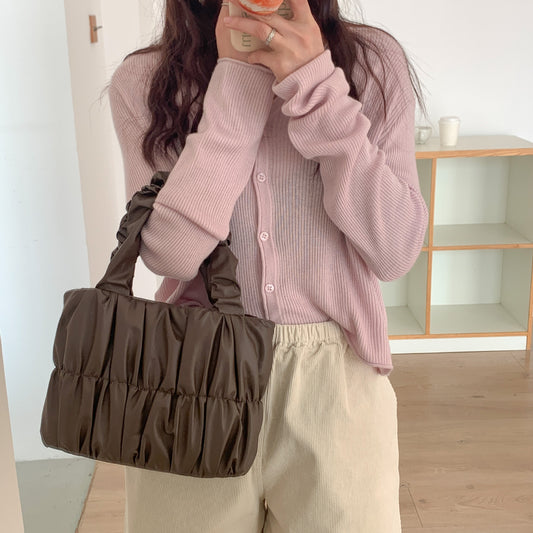 Women's Pleated Design Hand Carrying Commuter High-grade Handbags