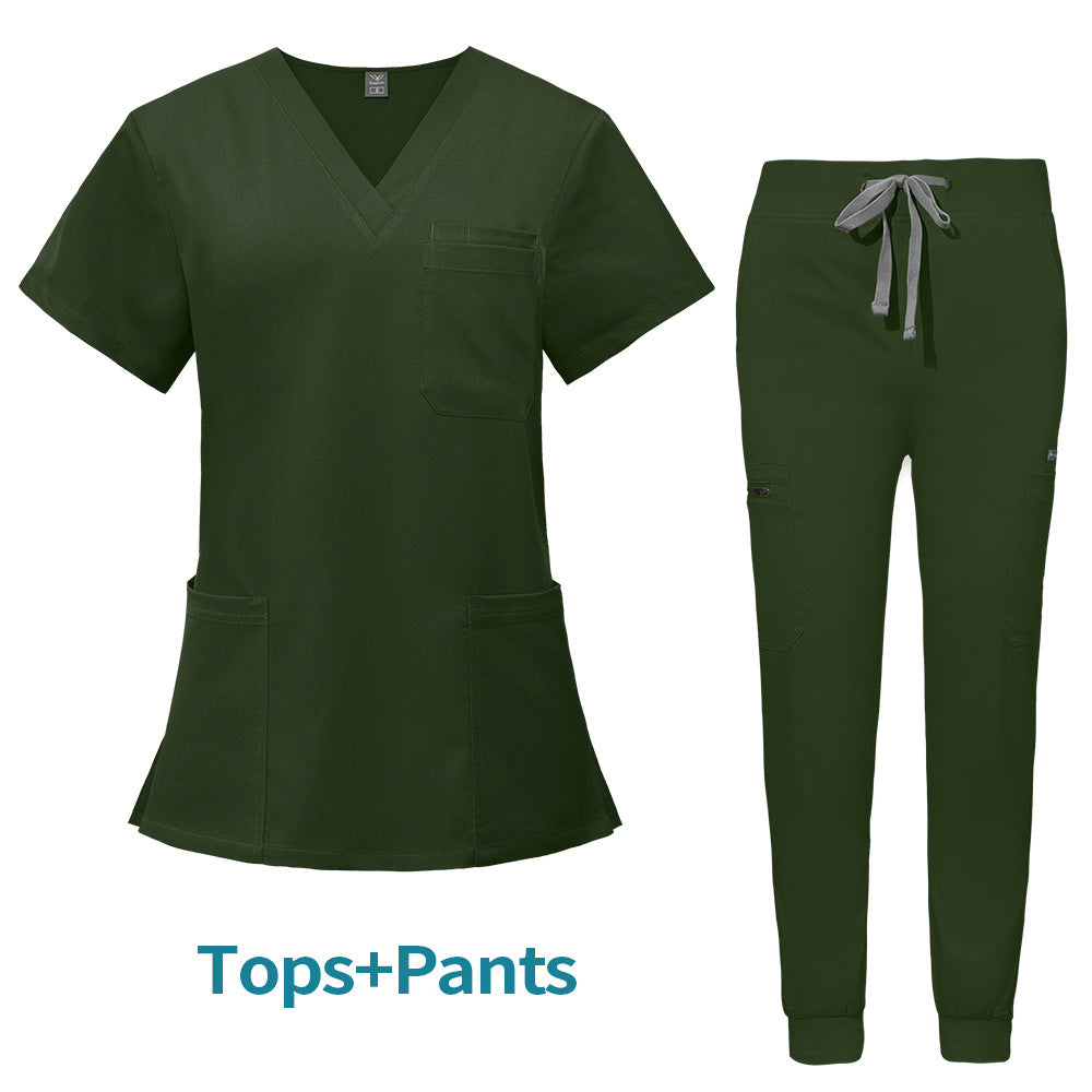 Multifunctional Pocket Surgical Gown Anesthesiologist Work Uniform