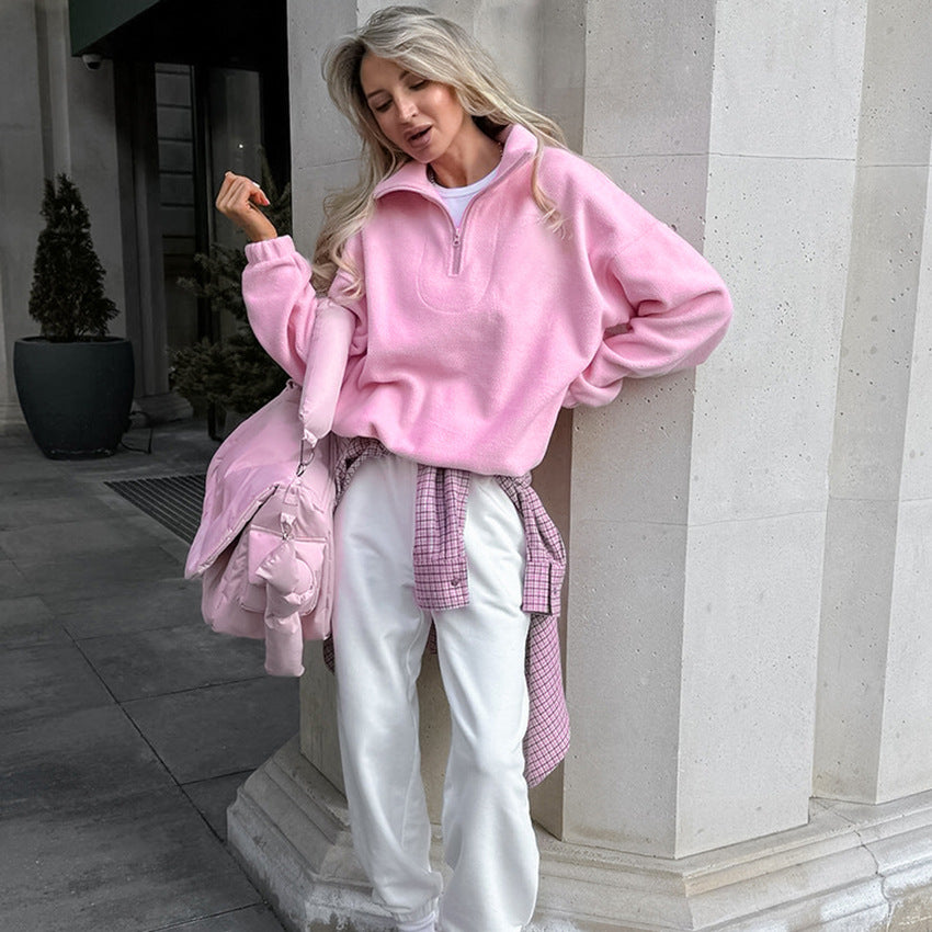 Women's Simplicity Idle Style Fashion Sports Niche Sweaters