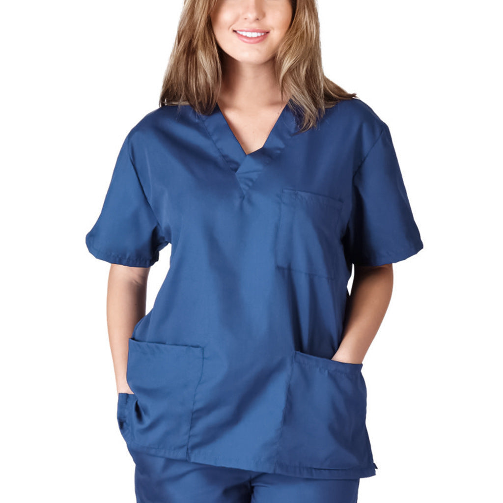 Women's & Men's & Cotton Sleeve Nurse Nursing Gown Uniform