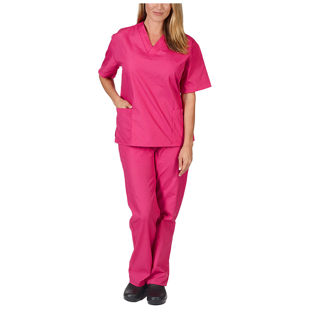 Women's Solid Color Pocket Nursing Work Uniforms Uniform