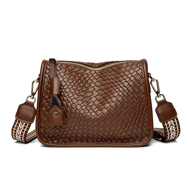 Women's Trendy Woven Underarm Simple Commute Soft Bags