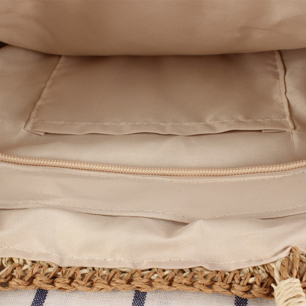 Women's Style Tassel Large Capacity Hand-woven Underarm Shoulder Bags