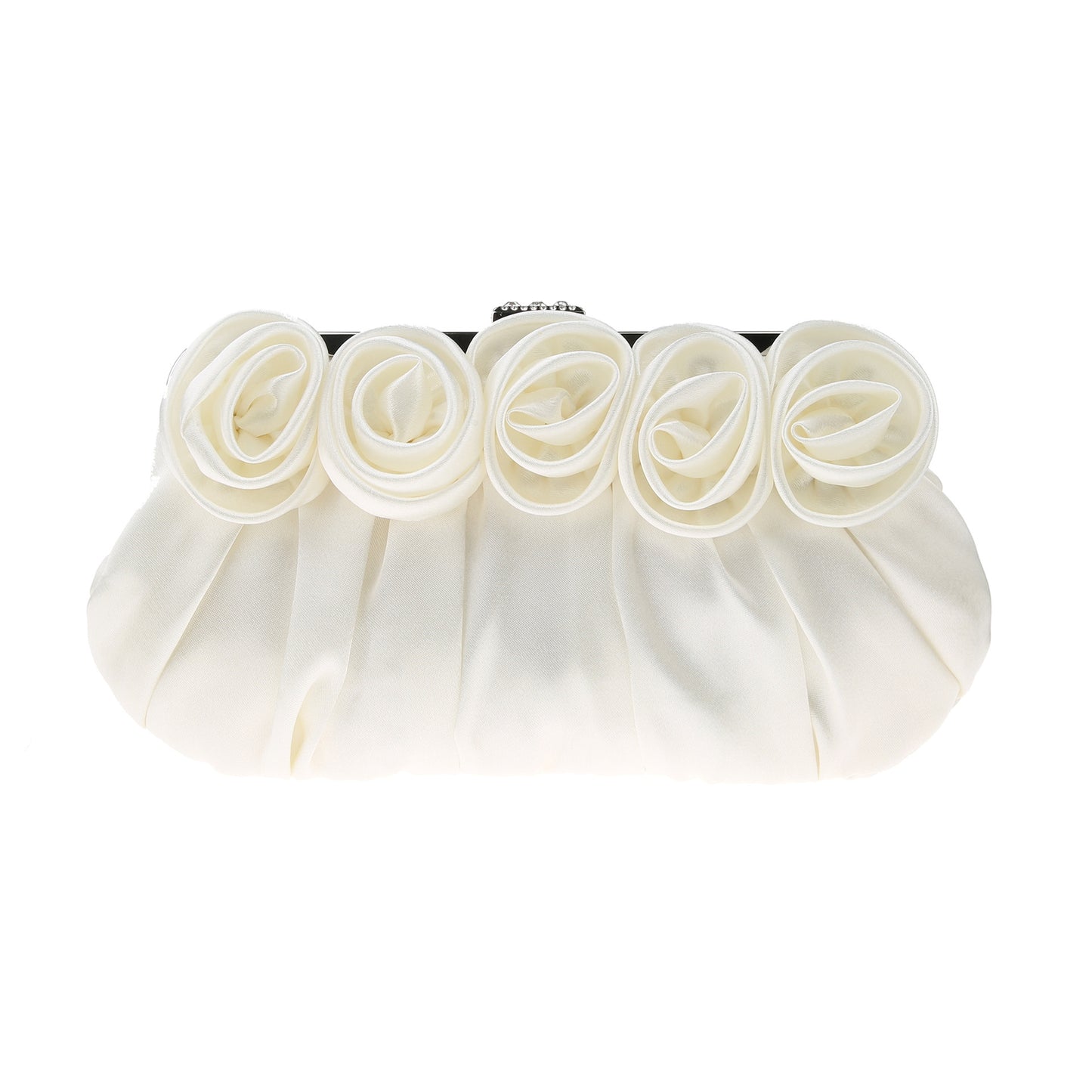 Women's Simple Three-dimensional Flower Satin Clutch Chain Evening Bags