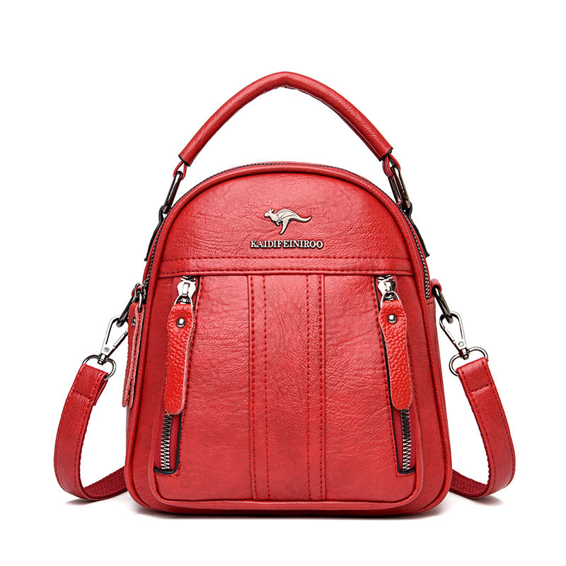 Women's Western Style Shell Korean Fashionable Sheepskin Backpacks